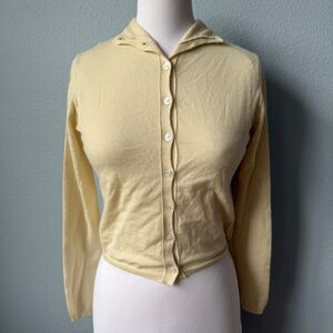 Jil Sander Cream Cashmere Cardigan